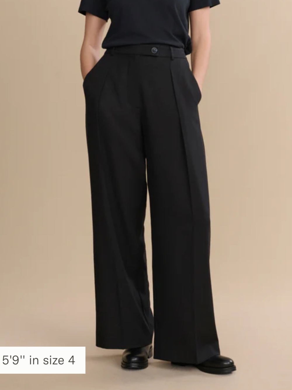 Jenni Kayne Greta Trouser Wool Wide Leg Pants Black size 8 $495